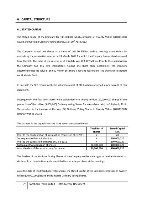 Introductory Document - Colombo Stock Exchange