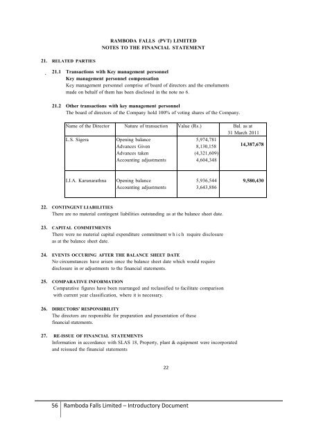 Introductory Document - Colombo Stock Exchange