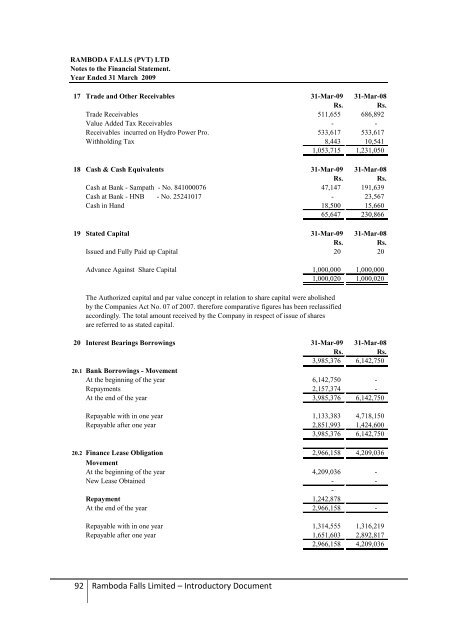 Introductory Document - Colombo Stock Exchange