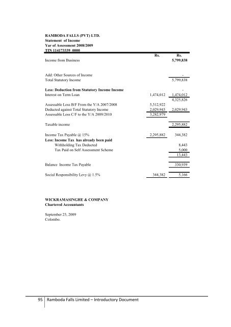 Introductory Document - Colombo Stock Exchange