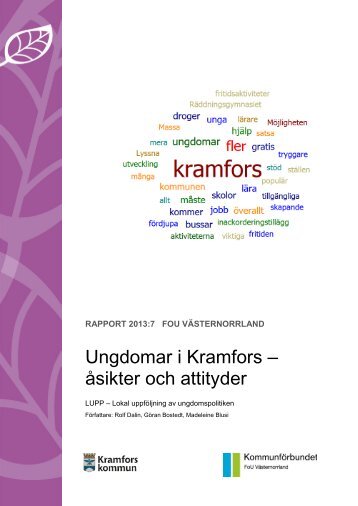 Ungdomar i Kramfors â Ã¥sikter och attityder - FoU VÃ¤sternorrland