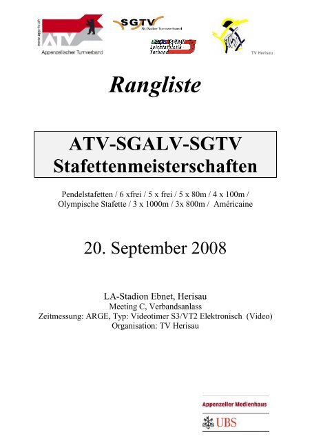 ATV Stafettenmeisterschaft in Herisau - TV Stein