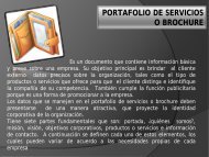 portafolio de servicios o brochure