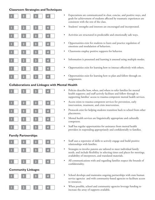 Trauma-Sensitive School Checklist - Student Services / Prevention ...