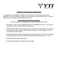 Practice Employment Application