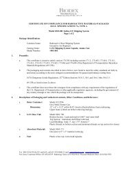 Certificate of Compliance, I-131 Sodium Iodide Shipping ... - Biodex