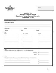 Download application form - Tourism, Culture and Recreation