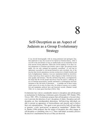 Self-Deception as an Aspect of Judaism as a ... - Kevin MacDonald