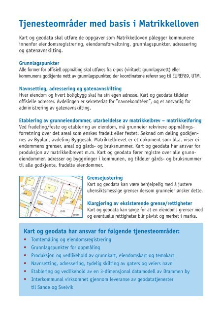 Informasjon om Kart og geodata 2012 - Drammen kommune