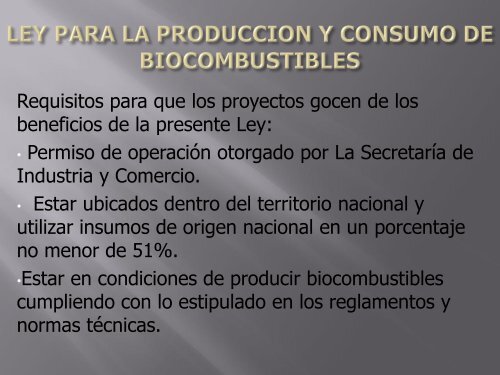 BIOCOMBUSTIBLES EN HONDURAS