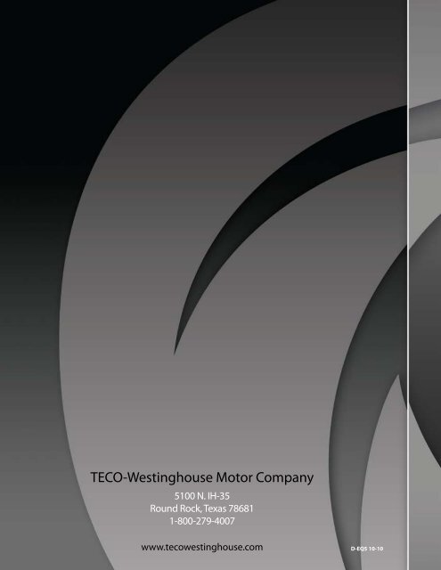 EQ5 Series Brochure - TECO-Westinghouse Motor Company