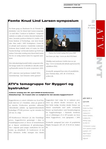 femte knud Lind Larsen-symposium ATv's temagruppe for byggeri ...