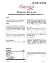 INSTALLATION INSTRUCTIONS - Firestone Industrial Products