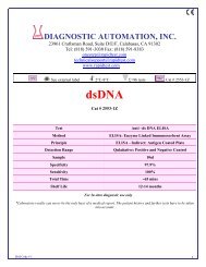 dsDNA - Diagnostic Automation : Cortez Diagnostics
