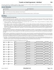 Transfer on Death Agreement - Individual - LPL Financial