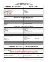 keller williams realty referral information form section 1