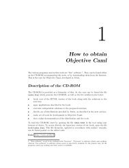 Chapter 1 How to obtain Objective CAML - The Caml language - Inria