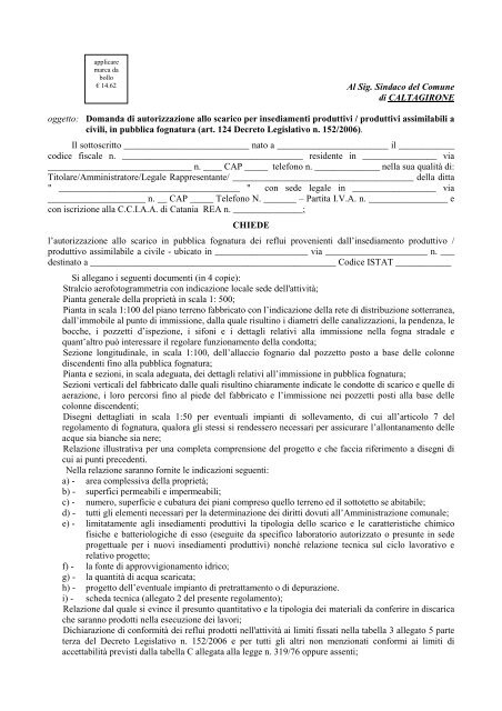 validita autorizzazione allo scarico acque reflue