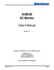 DCM100 DC Monitor User's Manual (pdf - updated March ... - Maretron