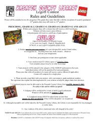 Lego Contest Rules