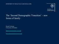 The 'Second Demographic Transition' â new forms of family