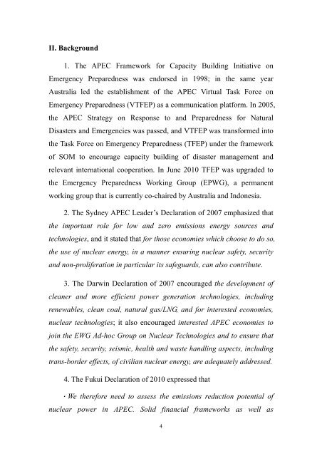 APEC Nuclear Safety and Nuclear Disaster Prevention Initiative (draft)