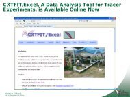 CXTFIT/Excel, A Data Analysis Tool for Tracer ... - CiteSeerX