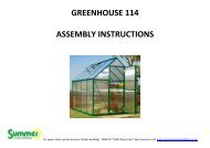 Assembly Instructions - Greenhouse 114 - Summer Garden Buildings