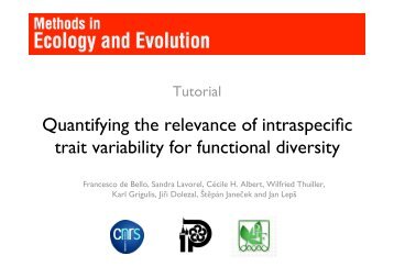 Quantifying the relevance of intraspecific trait variability for functional ...