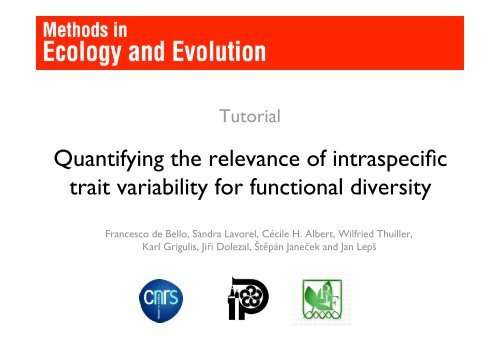 Quantifying the relevance of intraspecific trait variability for functional ...