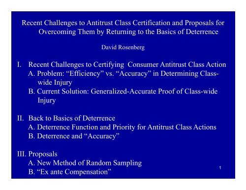 Rosenberg Slides - American Antitrust Institute