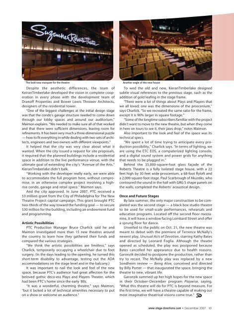 Download a PDF - Stage Directions Magazine