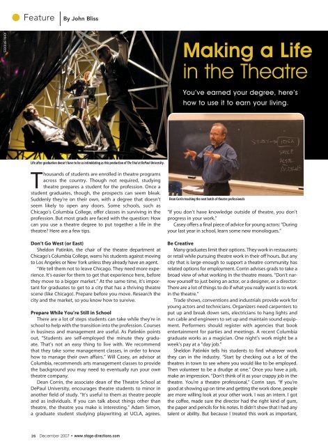 Download a PDF - Stage Directions Magazine