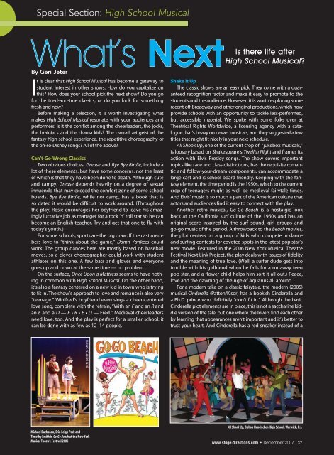 Download a PDF - Stage Directions Magazine