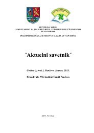 aktuelni savetnik broj 01/2013 - savetodavstvo - Vojvodina