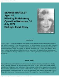 Operation Motorman - Seamus Bradley - CAIN