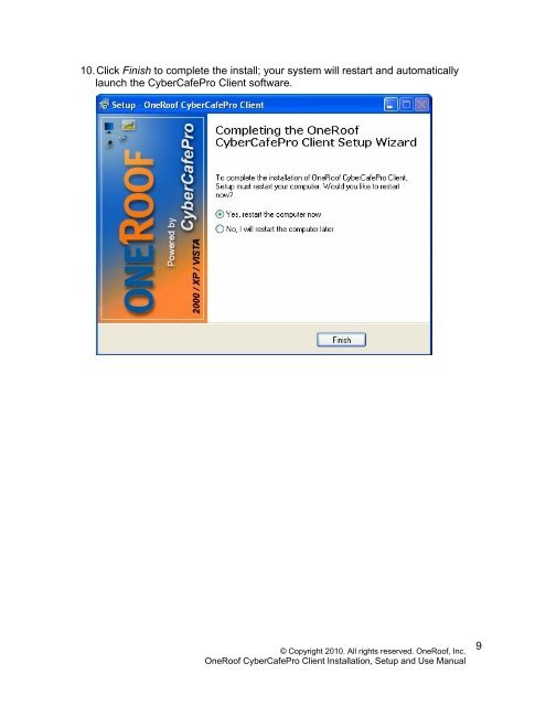 OneRoof - CyperCafePro – Client User Manual - CyberCafePro