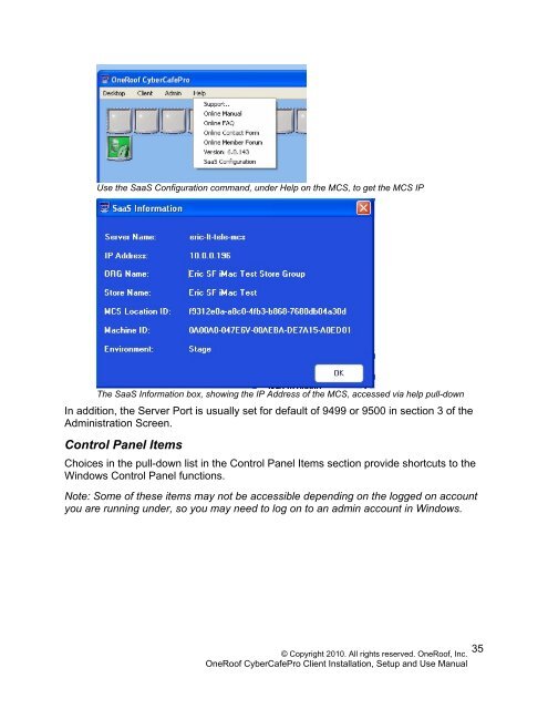 OneRoof - CyperCafePro – Client User Manual - CyberCafePro