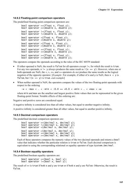 C# Language Specification - Willy .Net