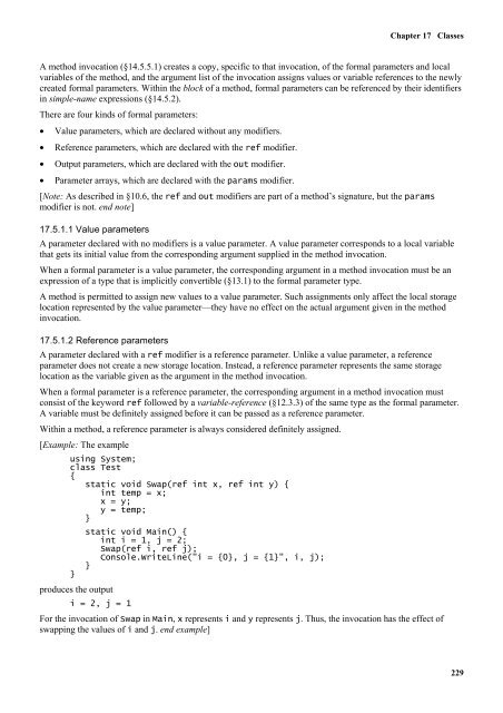 C# Language Specification - Willy .Net