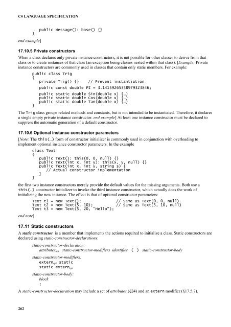 C# Language Specification - Willy .Net