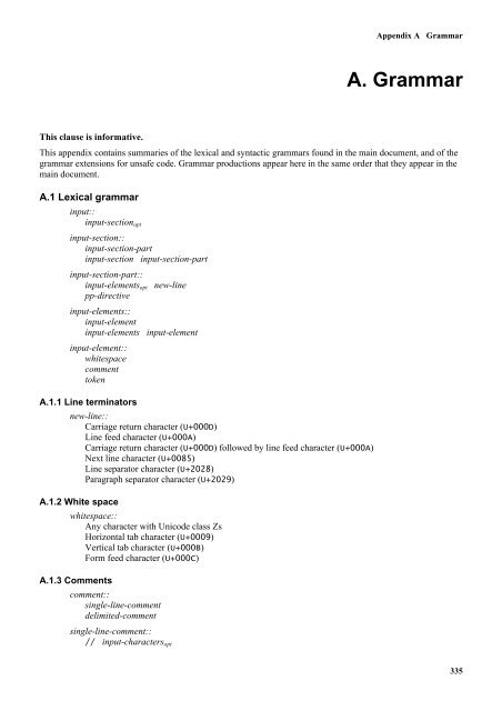 C# Language Specification - Willy .Net