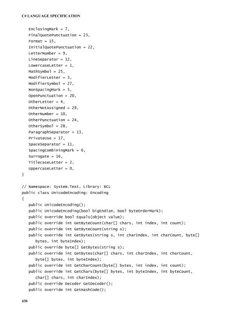 C# Language Specification - Willy .Net