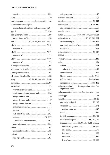 C# Language Specification - Willy .Net