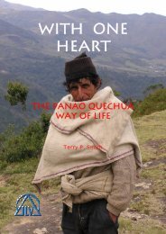 with one heart: the panao quechua way of life - Sil.org