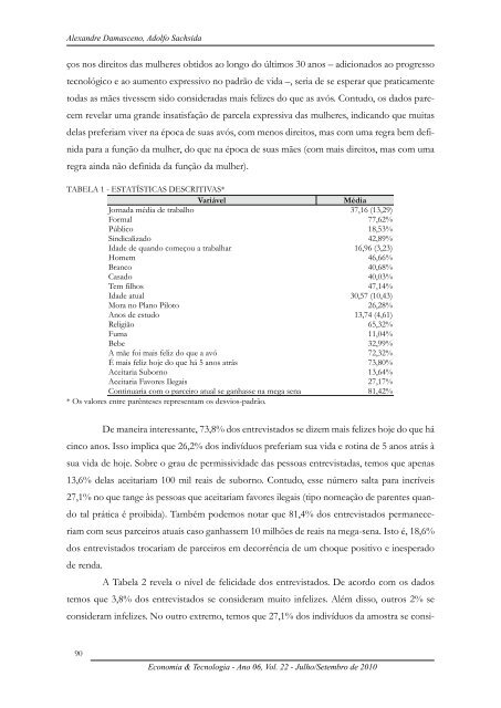 Revista Economia & Tecnologia - Universidade Federal do ParanÃ¡