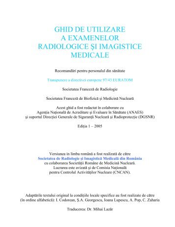 Ghid de utilizare a examenelor radiologice si imagistice medicale