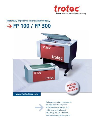 FP 100 / FP 300 - Trotec Laser