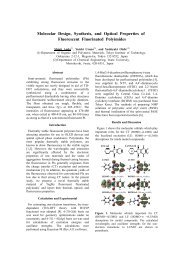 Molecular Design, Synthesis, and Optical Properties of Fluorescent ...