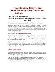 Understanding, Repairing and Troubleshooting 3-Way Circuits and ...